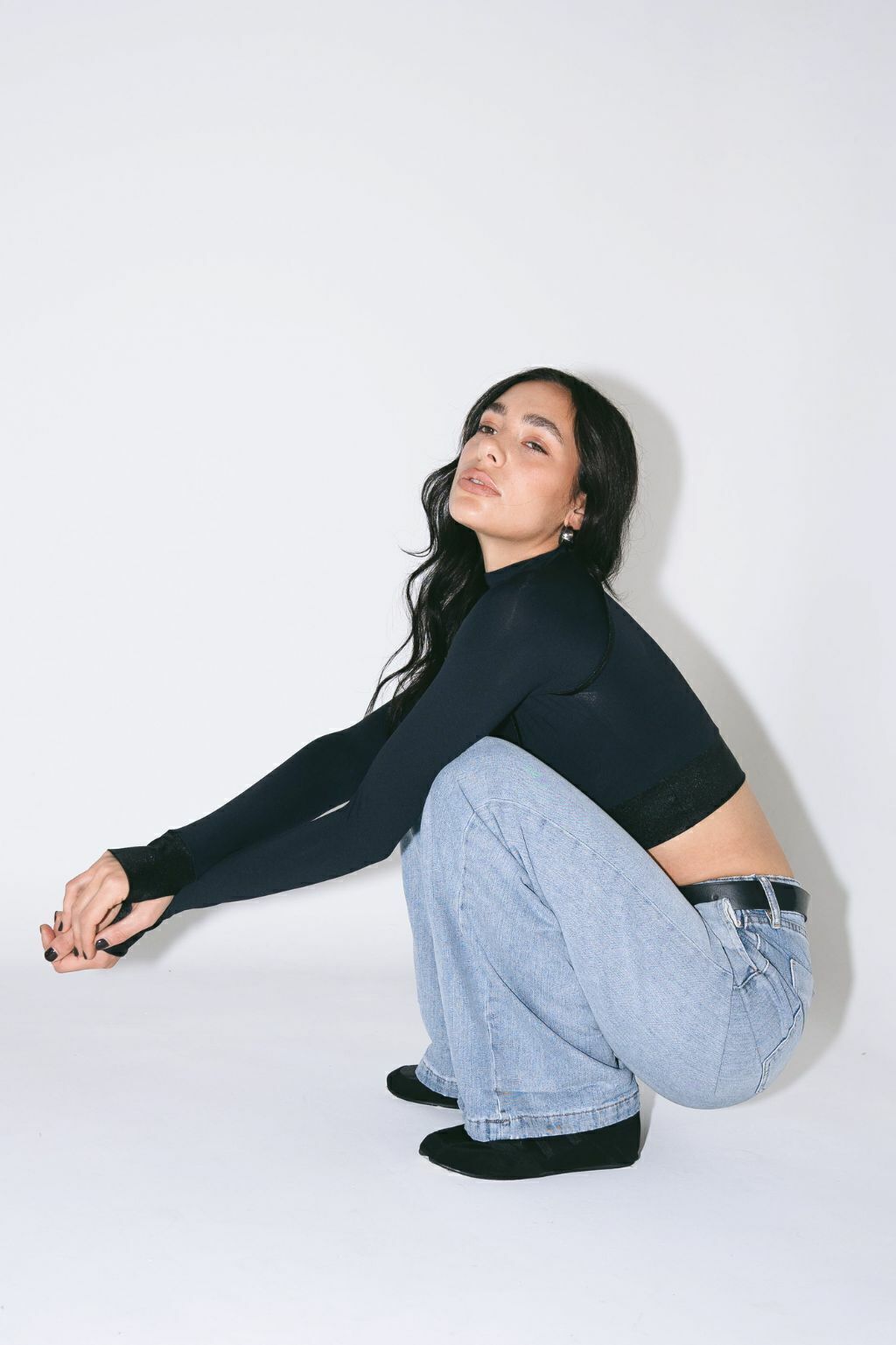 Top de manga larga tipo polera - L5759