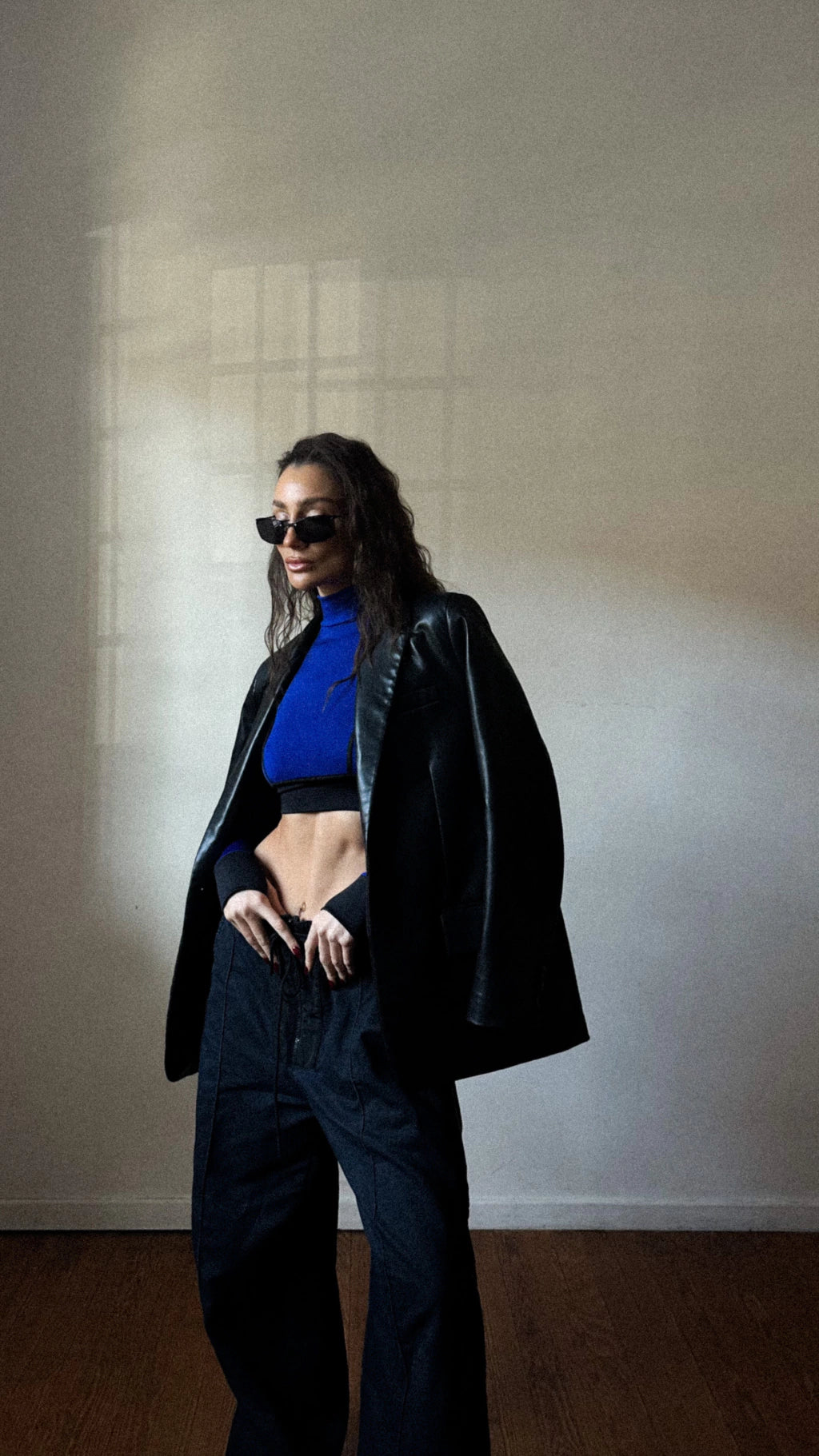 Top de manga larga tipo polera - L5759